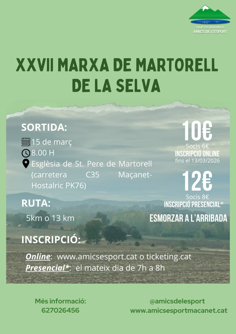 XXVII Marxa de Martorell de la Selva